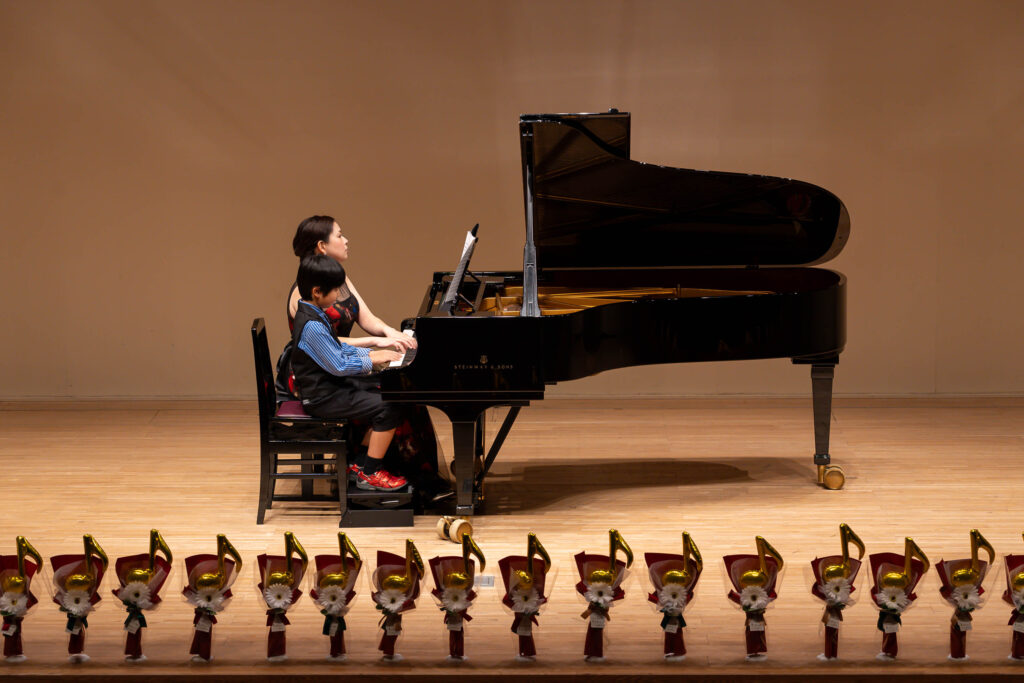 習志野市津田沼のピアノ教室の発表会での1コマ