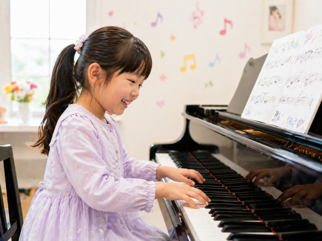 習志野市のピアノ教室のレッスン中の様子