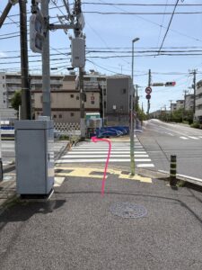 習志野市のピアノ教室までのアクセス袖ヶ浦団地入口交差点