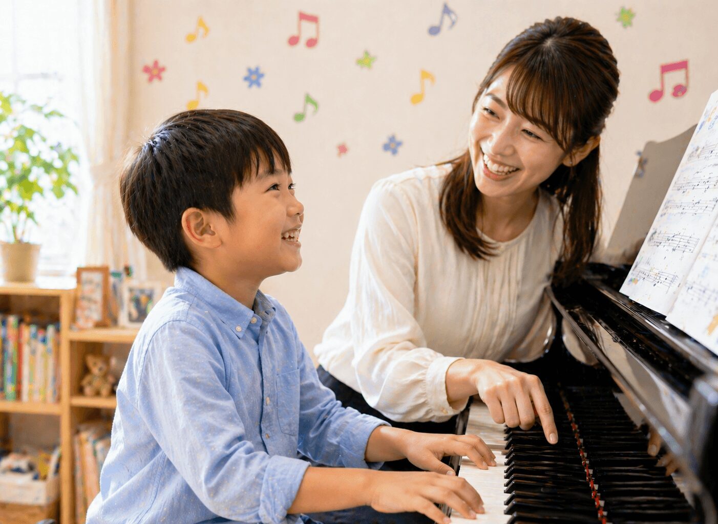 ピアノレッスンの様子