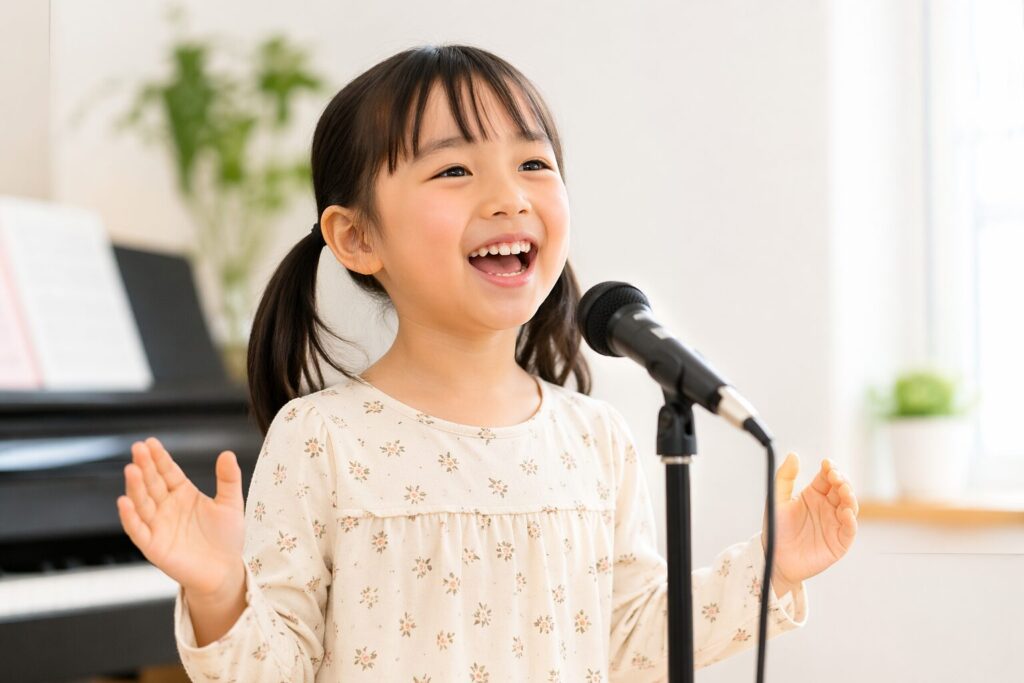 津田沼のキッズボーカルコースの様子
