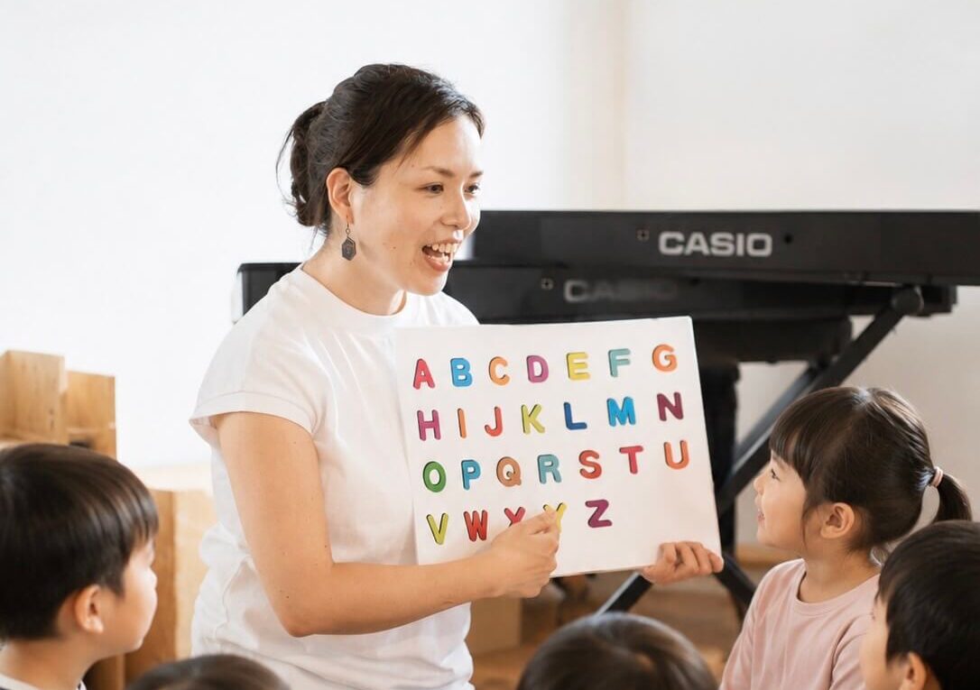 英語リトミックの様子